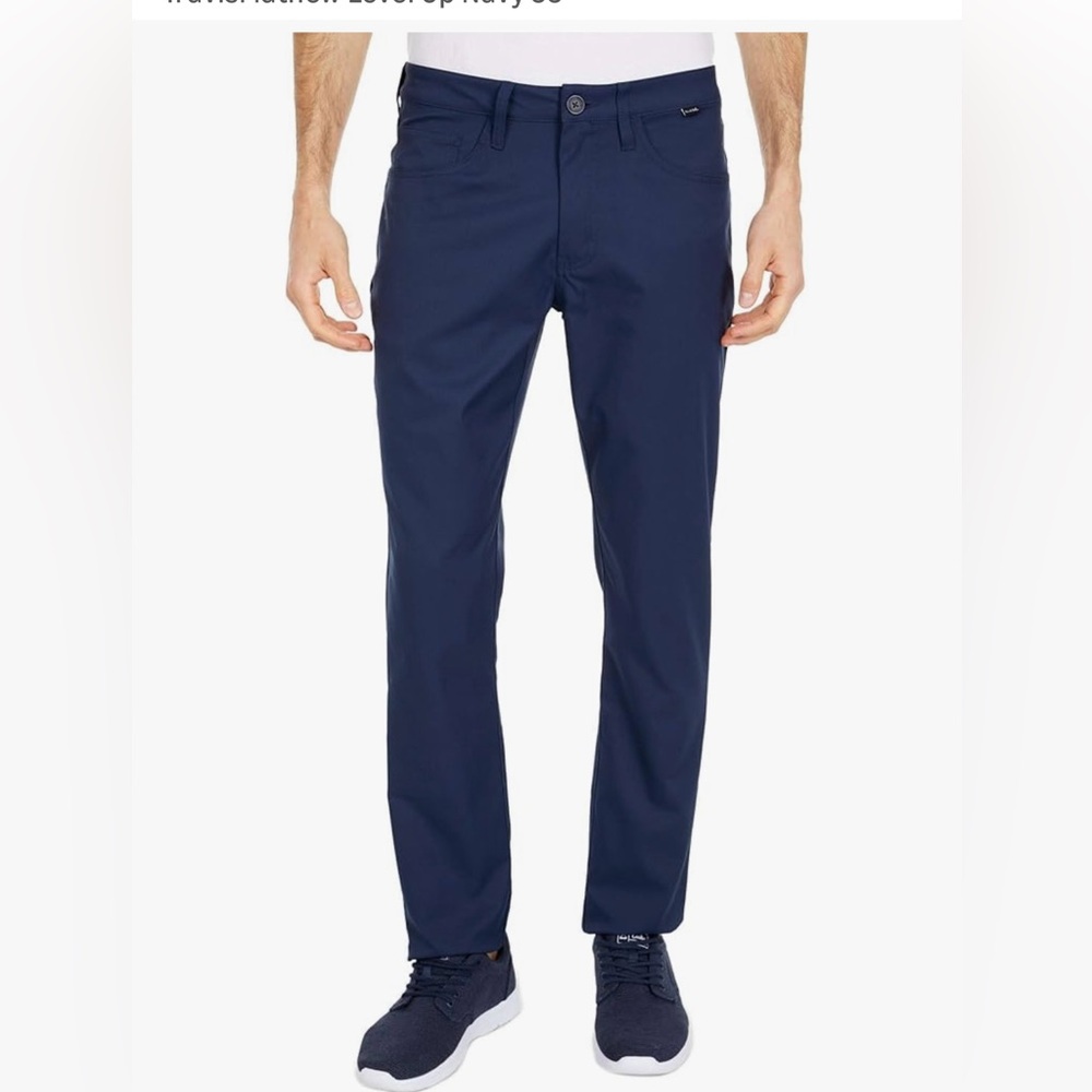 Travis Mathew Men's Navy Zip-Front Pants
